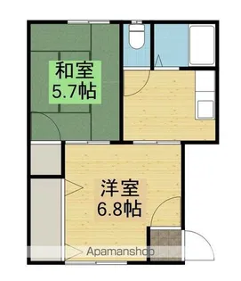 ディアス新屋表町【203号室】の間取り