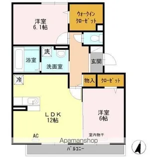 ラージ フィールド【3階】の間取り