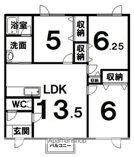 ライトハウスⅠ【1階】の間取り