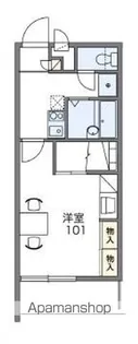 レオパレスアトラス折立Ⅰ【206号室】の間取り