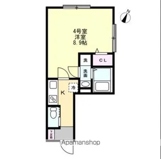 ベイルーム横浜蒔田【3階】の間取り