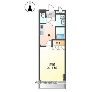 グランドパレス堀越【2階】の間取り
