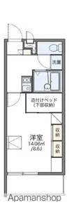 レオパレスドミール大和【3階】の間取り