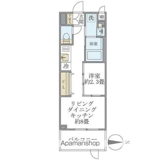 LA PERLA NAKANO【1階】の間取り