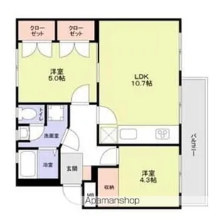 伊草団地1号棟【2階】の間取り