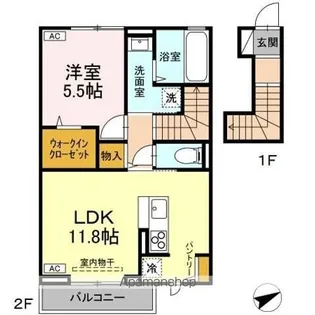 セレスティア松浪【2階】の間取り
