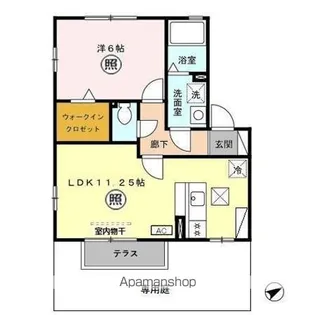 ペアレ III【I102号室】の間取り