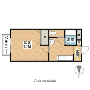 オランジェリーAONO【1C号室】の間取り