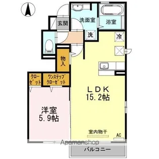 グランボヌールKE【E101号室】の間取り