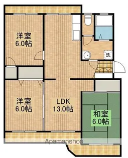 ラフォーレ大橋【206号室】の間取り