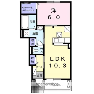 ジェルメ アローB【1階】の間取り