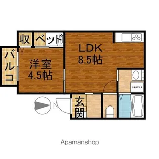 オリーブハウス【1階】の間取り