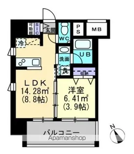 アルファレガロ福田町【401号室】の間取り