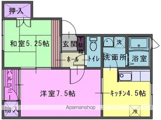 ミルリジェールC【102号室】の間取り