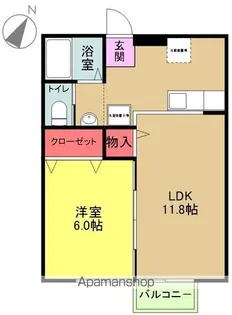 カーサラルジュ【202号室】の間取り