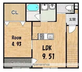 SUNNY COCOⅢ【204号室】の間取り