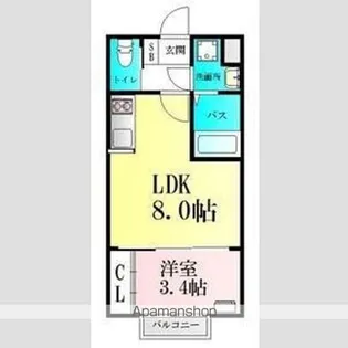 カーサ・ラヴァンドⅡ【203号室】の間取り