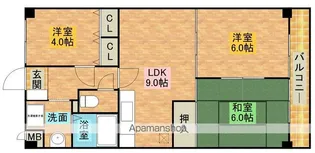 ライトパティオ上【303号室】の間取り