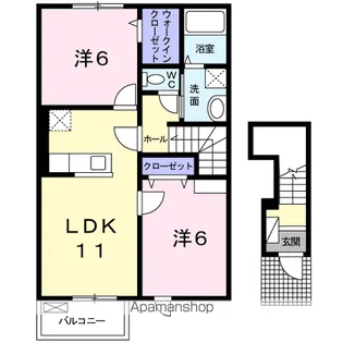 カーサ・ルーリオⅡ【2階】の間取り