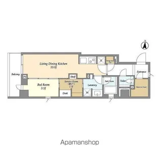 東京都新宿区愛住町【マンション】の間取り