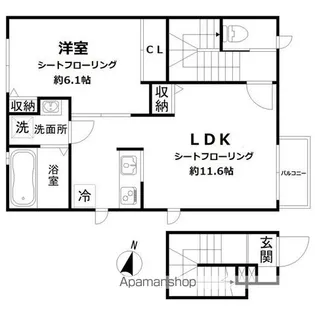 アザレ【2階】の間取り