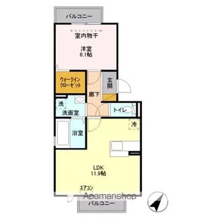 シャトレー明神【2階】の間取り