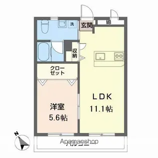 カーサ・ウィル【1階】の間取り