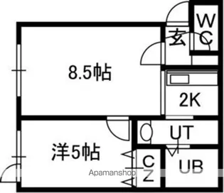 プラッツ南16条【1階】の間取り