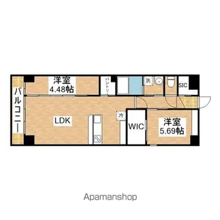 アーチレジデンス川名駅前【9階】の間取り