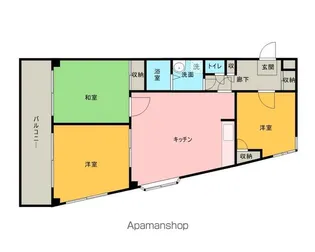 ロイヤルタウン下九沢【3階】の間取り