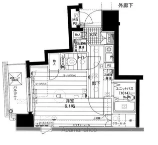 メインステージ日本橋箱崎Ⅱ【303号室号室】の間取り