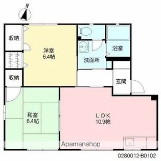 サニーコート本城 B棟【1階】の間取り