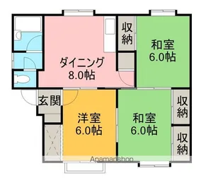 エステート緑が丘【207号室】の間取り