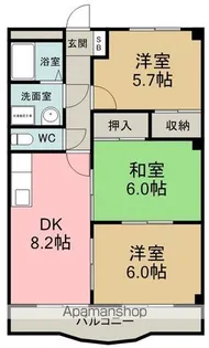 サンタプレイス岡崎【2階】の間取り
