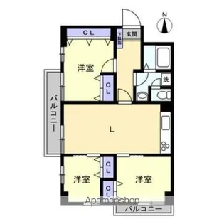 労住協第22ビル末広町マンション【401号室】の間取り