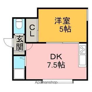 ルミエールエイト【205号室】の間取り