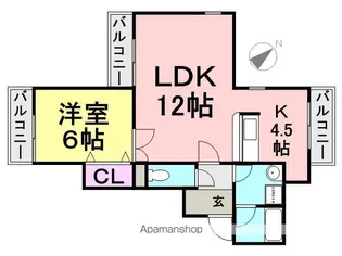 インペリアル砂山【120号室】の間取り