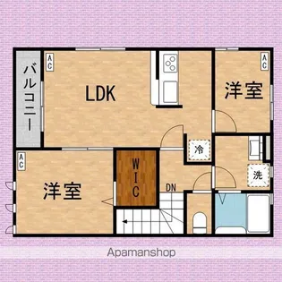 リーブルファイン中宗岡【2階】の間取り
