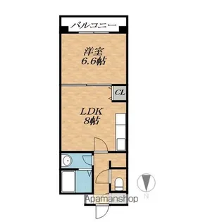 1LDKの間取り画像