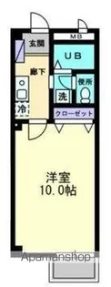 カレッジハイツ山地A・B棟【A206号室】の間取り