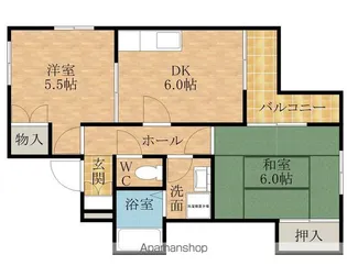 タウンコート別所【201号室】の間取り
