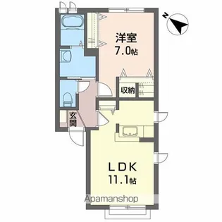 シャーメゾンM’S【B102号室】の間取り
