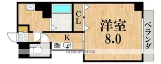 アサヒロイヤルパレス【6階】の間取り