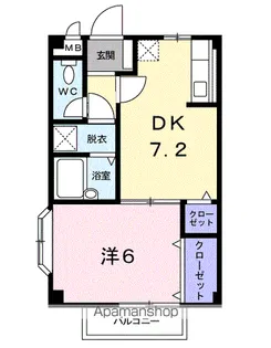 ボヌール AI【2階】の間取り