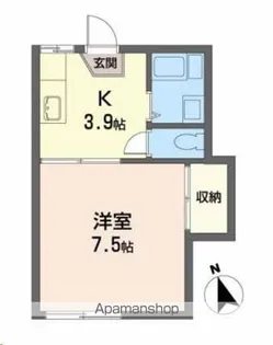 シティ中島丁B【105号室】の間取り