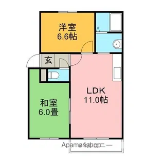 アメニティハイム厚別【202号室】の間取り