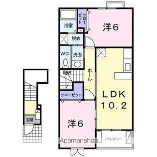 オークヴィレッジⅠ【2階】の間取り
