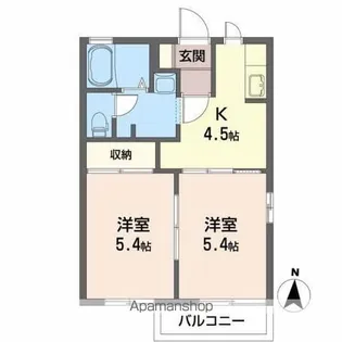 エスメラードC【2階】の間取り