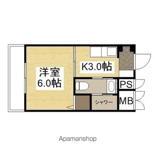 第6みぞたコーポ【3階】の間取り