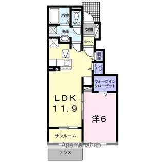 グランシャリオ Ⅴ【1階】の間取り